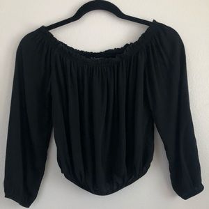 Brandy Melville off shoulder long sleeve black
